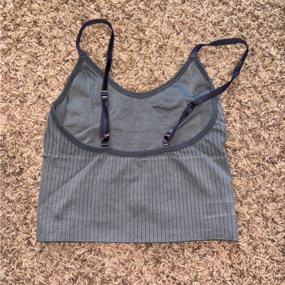 Gray Ribbed Tank Top - Picture 2 of 3